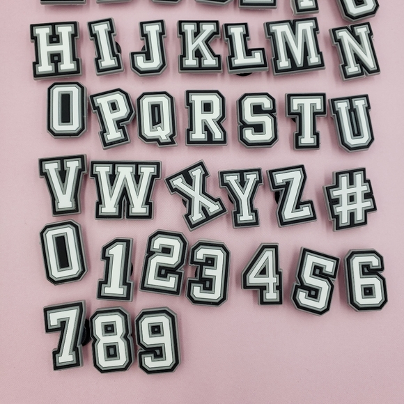 crocs accessories letters